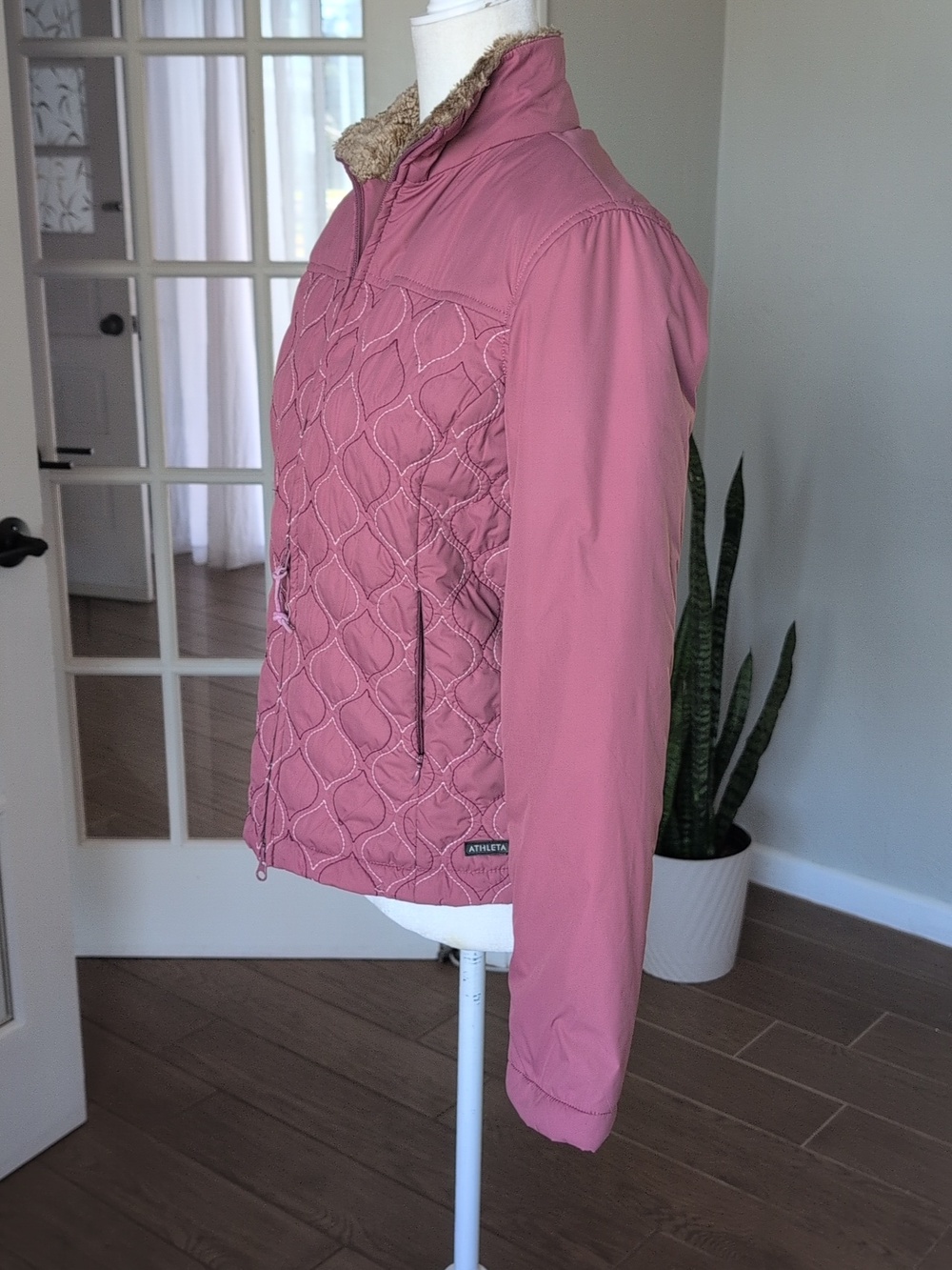 Athleta Women's Pink Quilted Jacket Dusty Rose Size XS - Picture 3 of 5